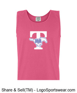 OPTIONAL FOR COLOR GUARD: "Color Guard" Logo Unisex Muscle tank in pink Design Zoom