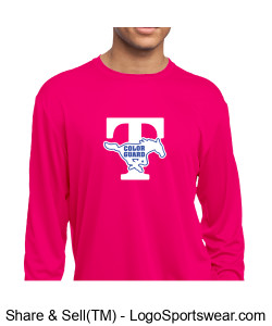 OPTIONAL FOR COLOR GUARD: Color Guard logo long-sleeve performance T. Pink Design Zoom