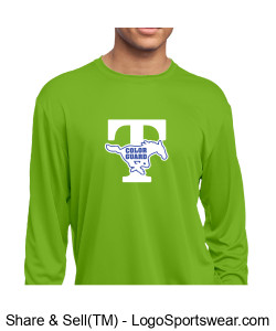 OPTIONAL FOR COLOR GUARD: Color Guard logo long-sleeve performance T. Green Design Zoom