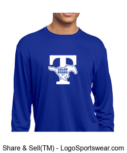 OPTIONAL FOR COLOR GUARD: Color Guard logo long-sleeve performance T. Blue Design Zoom