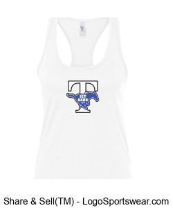 OPTIONAL FOR BAND: "JET Band" logo white logo Ladies Racerback Tank Design Zoom