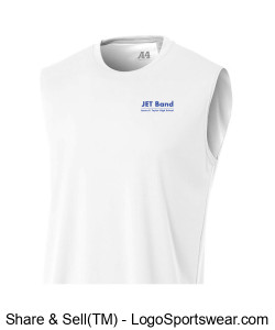 OPTIONAL FOR BAND: "JET Band" text logo white Mens Muscle Tank with JET Band text logo Design Zoom