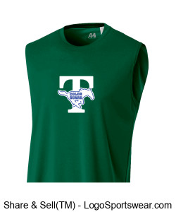 OPTIONAL FOR COLOR GUARD: Color Guard Logo Mens Muscle Tank in green Design Zoom