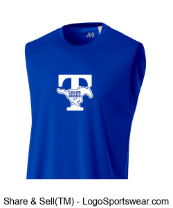 OPTIONAL FOR COLOR GUARD: Color Guard Logo Mens Muscle Tank Blue Design Zoom
