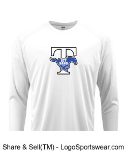 OPTIONAL FOR BAND: "JET Band" logo white SPF50 long sleeve T (no hood) Design Zoom
