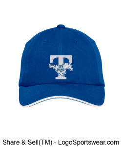 OPTIONAL FOR BAND: "JET Band" embroidered logo blue cap Design Zoom