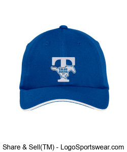 OPTIONAL FOR COLOR GUARD: Color Guard Embroidered Logo Cap Blue Design Zoom