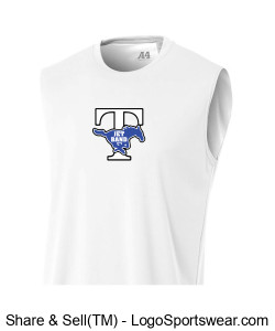 OPTIONAL FOR BAND: "JET Band" logo white mens muscle tank Design Zoom